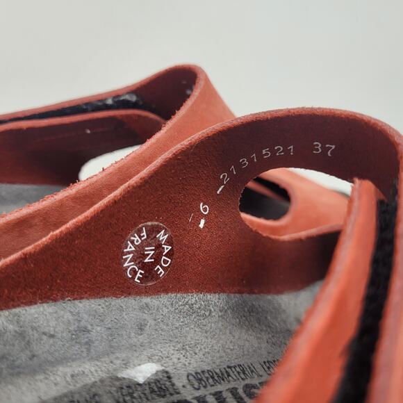 Cool Mephisto Sandals EU37 US7 Red Nubuck Clogs Slides Straps Slip On Comfort - Picture 10 of 15